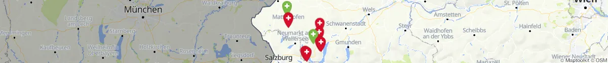Kartenansicht für Apotheken-Notdienste in der Nähe von Lengau (Braunau, Oberösterreich)